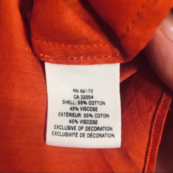 ANTHROPOLOGIE Button Down Smoked Orange Shirt - Picture 11 of 12